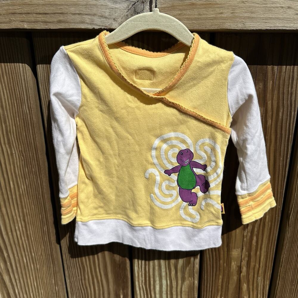 Vintage Barney Shirt Girls Size 3T Yellow‎ Kidcore